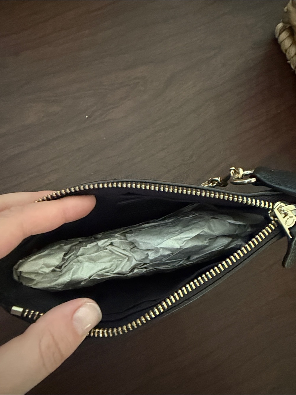 Coach Black Pebbled Leather Small Date Night Shoulder Bag with Gold Chain - Picture 4 of 7